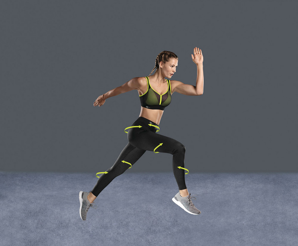 Air-Control SportBH Massage Hose - schwarz neon von Anita Active